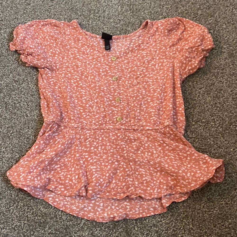 pink ruffle top